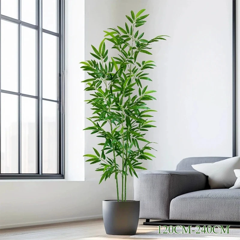 Artificial Green Bamboo Fadeless Disassembling Bamboo 120CM To 240CM False Plant Indoor and Outdoor Courtyard Decoration - Detail 1