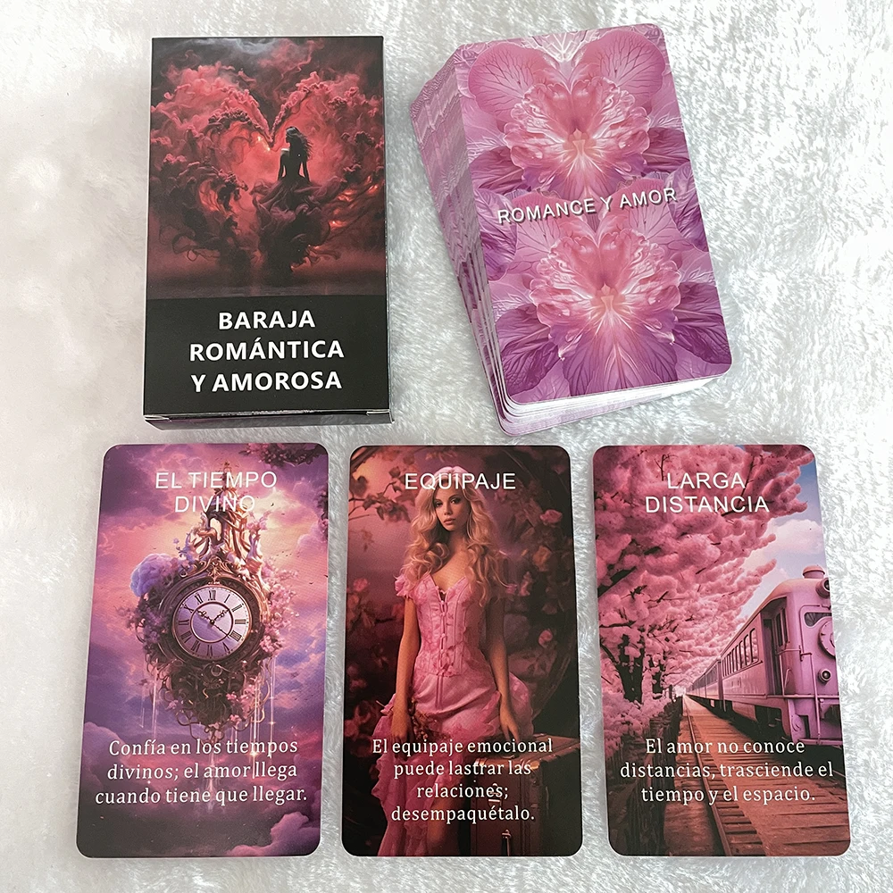 Spanish Love Oracle Cards ,Romance Oracle Cards, Tarot Deck, Fortune Telling Toys, Prophecy Divination Deck, Keywords, 12x7cm