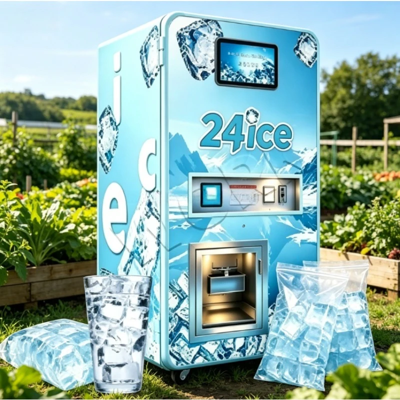 Commercial start-up outdoor commercial bagged ice cube vending machine with payment function