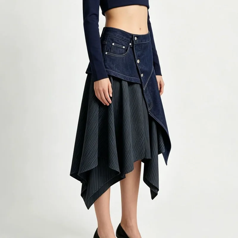 New Arrival Women Patchwork Skirt Fashion A-Line Skirt