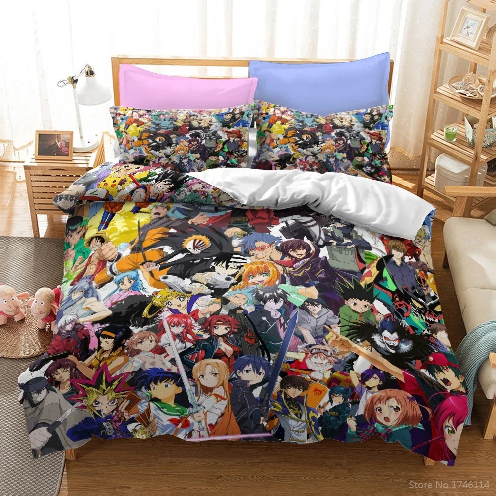 Anime Sword Art Online 3D Printed Bedding Set Queen King Size Duvet Cover Set Soft Comforter Cover & Pillowcase Set Bedclothes