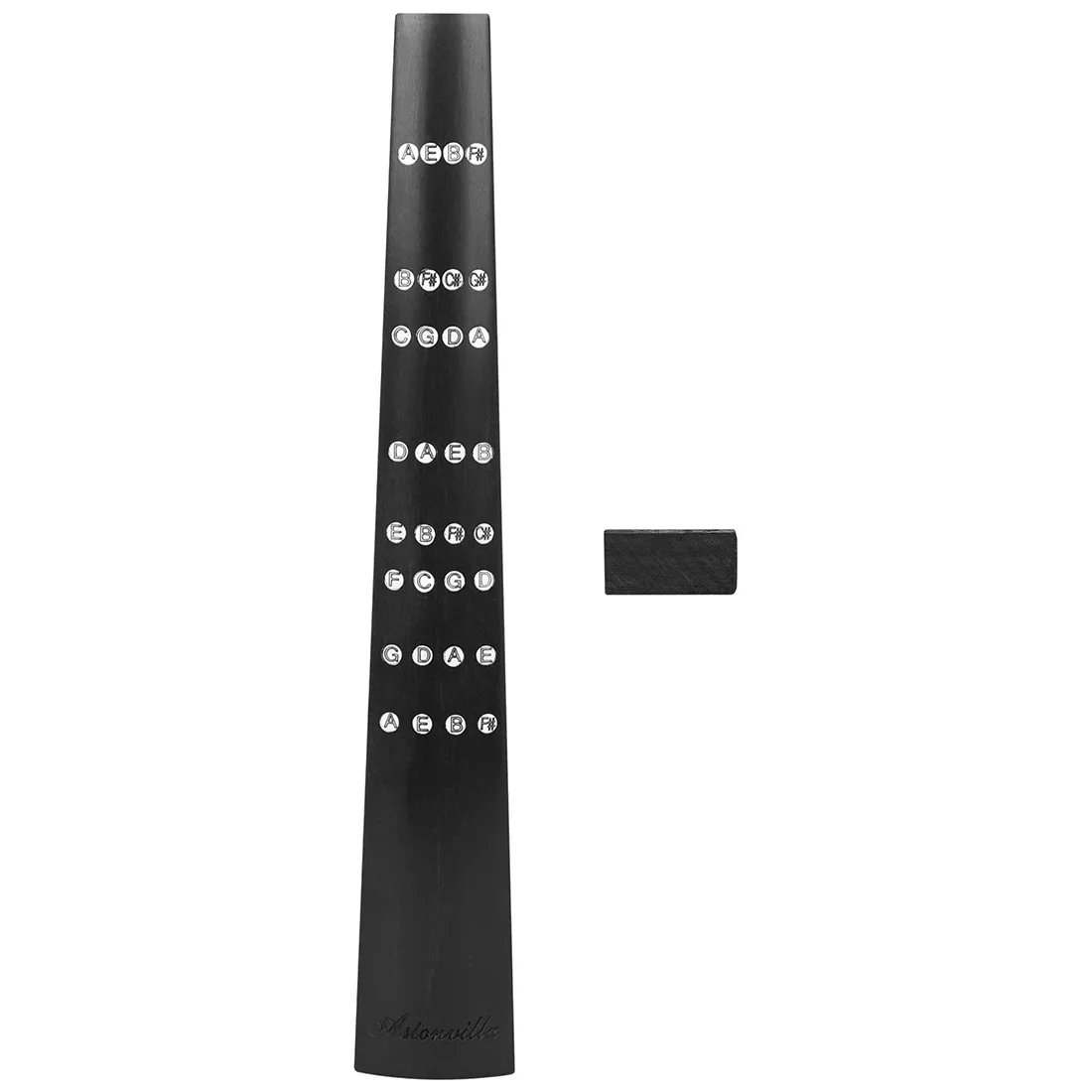 4/4 Violin Fingerboard with Music Symbols Ebony Fingerboard with Finger Position Marks Violin Accessory