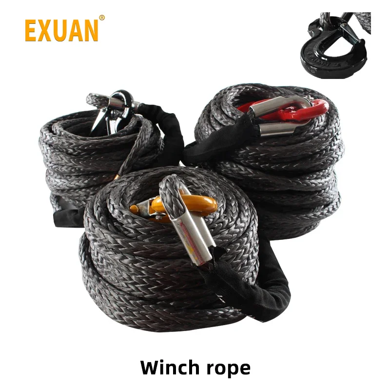 

Off Road Vehicle Winch Rope Wear-resistant Synthetic Winch Rope Tow Car Accessories Off Road Trailer Strap Breaking Strength