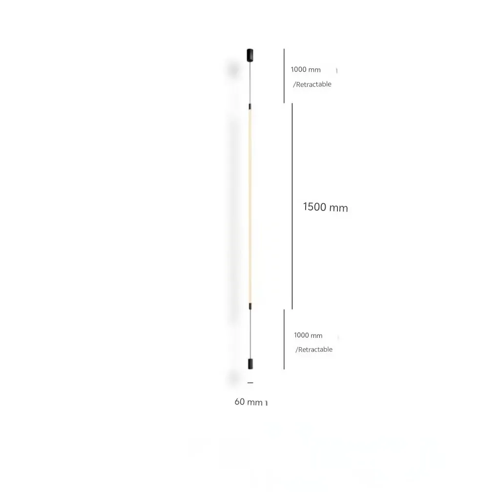 Nordic minimalist long pendant lamp, bedroom bedside lamp, minimalist hotel project living room linear pendant lamp