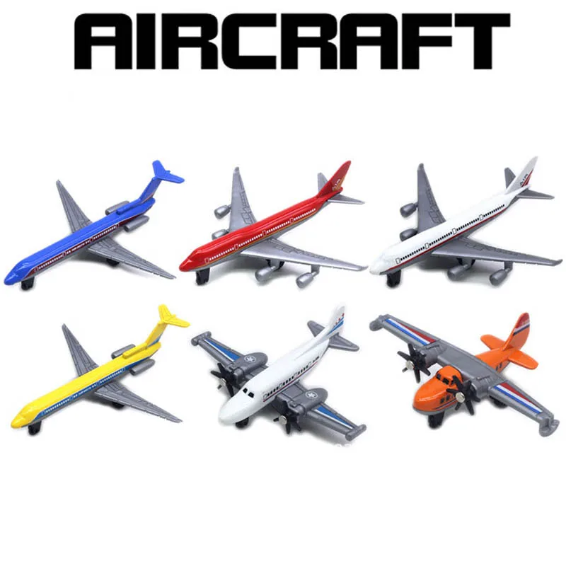 

1:64 модель самолета из сплава, креативная забавная раздвижная маленькая игрушка самолета, подарок для мальчиков, имитация металлического самолета, транспортер авиалайнера
