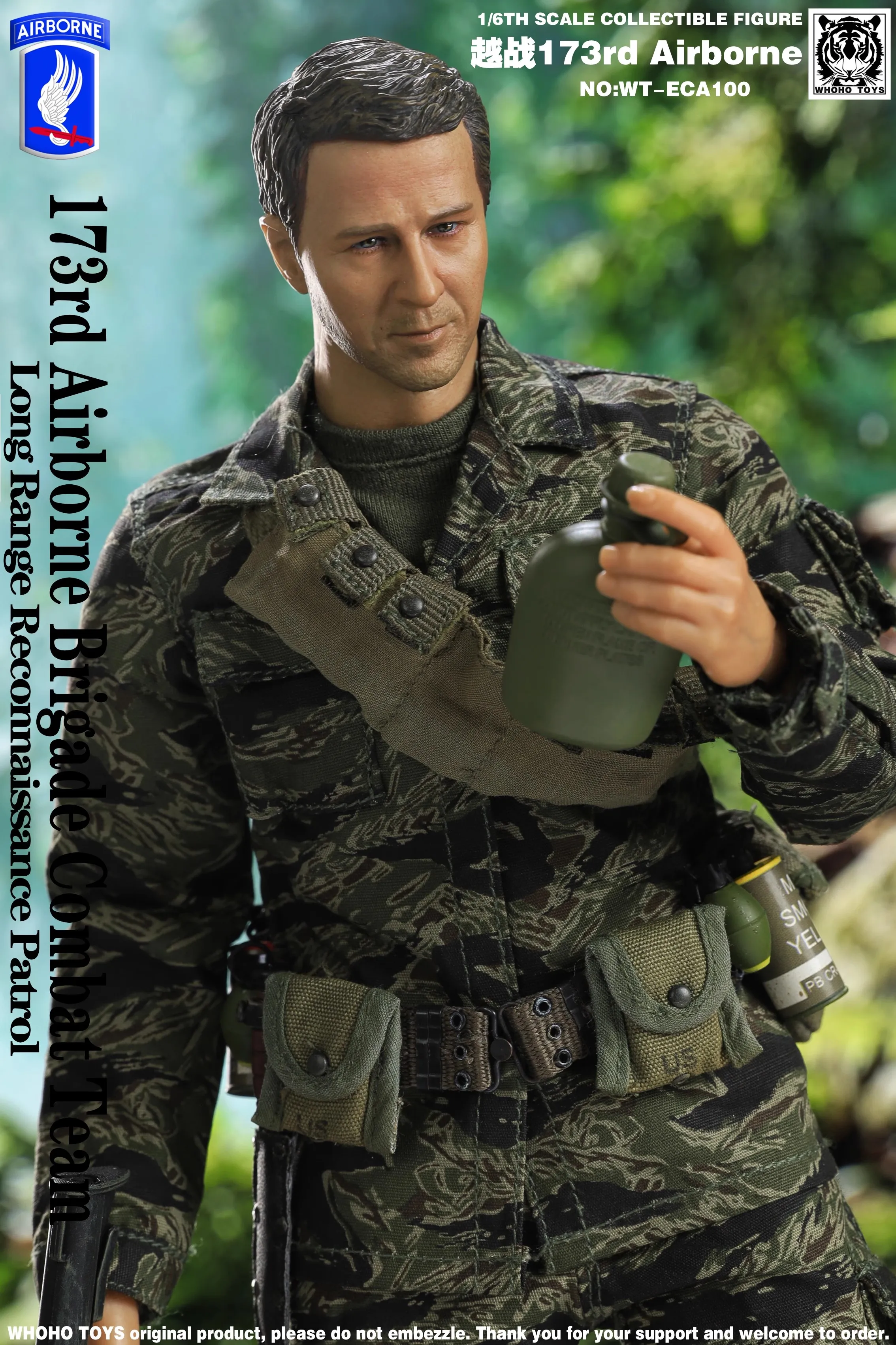 WT-ECA100 1/6 جندي الجيش الأمريكي 173rd المحمولة جوا عن بعد الاستطلاع دورية القتال لواء 12 "عمل نموذج لجسم لعبة في الأوراق المالية
