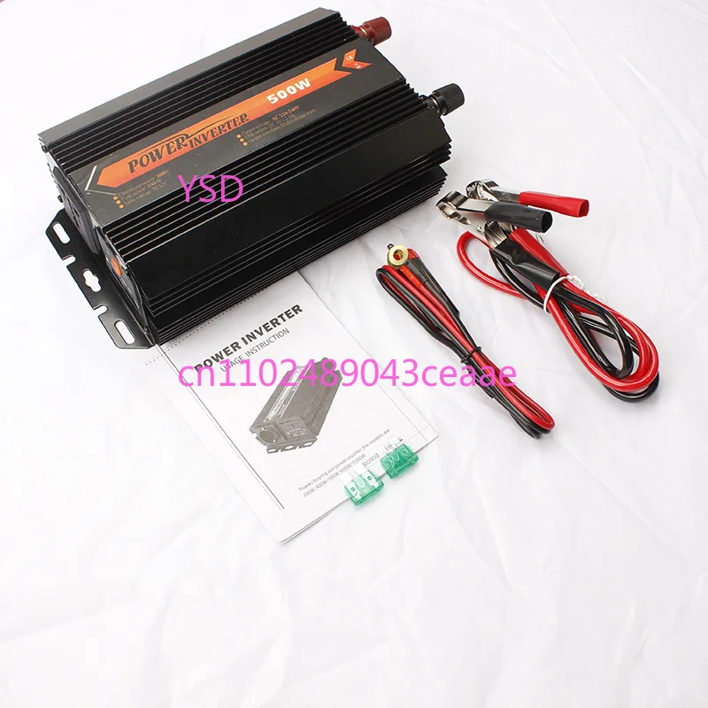 Power 500W modified sine wave inverter 12V to 220V German socket power display