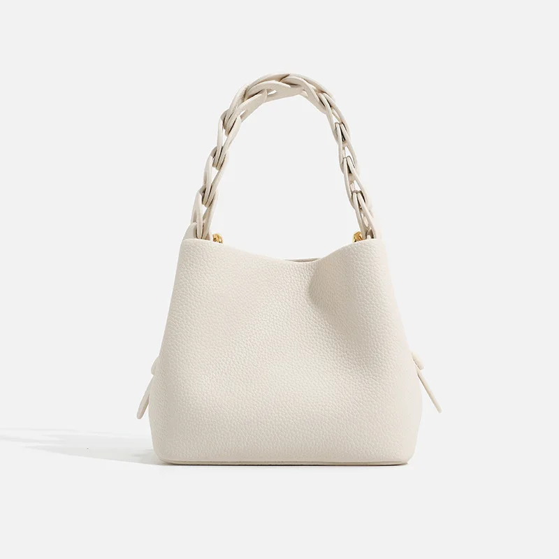 

2025 Woven Bucket Bag Small Batch Mini Shoulder Purse Fashionable Crossbody Handbag for Autumn Stylish Basket Tote