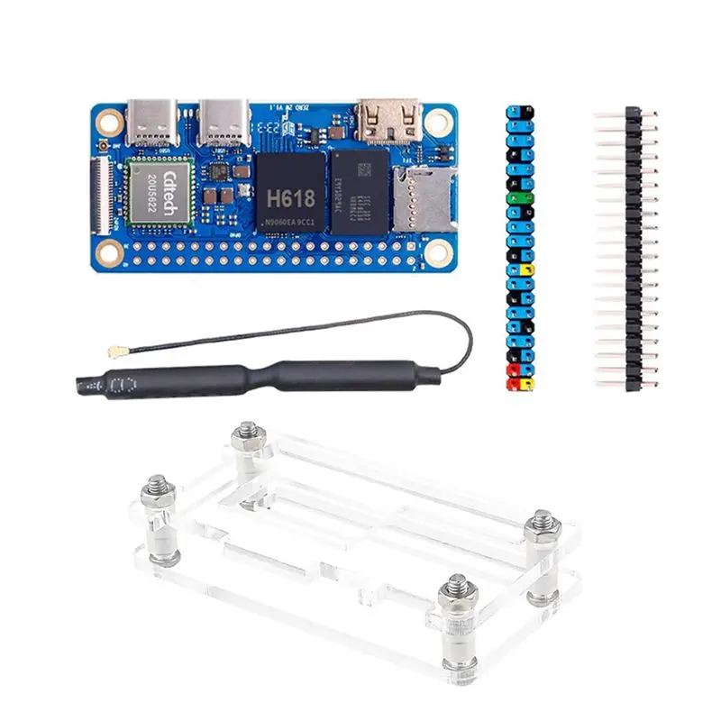 Leading-For Orange Pi Zero 2W Development Board RAM+Case DDR4 Mini PC Allwinner H618 Wifi5 Bluetooth5.0 Supports 4K 60FPS