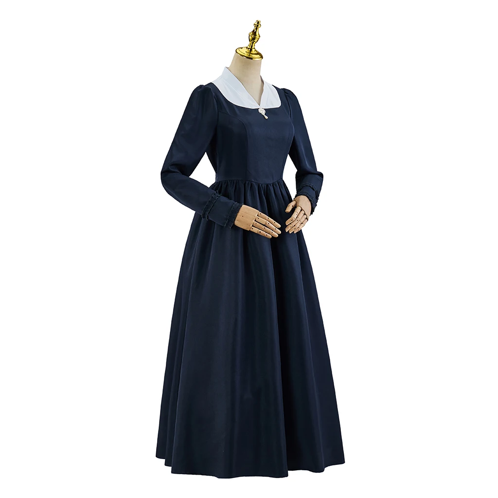 Historical Gothic Mourning Dress Victorian Renaissance Colonial Civil War Southern Belle Ball Gown Theme Party Theatre Costume