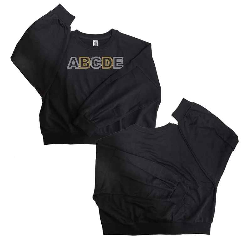 ABCDE Gym Wear Trackwear Dancing Loose Large Puff Sleeve Pullover Sweatshirt R305