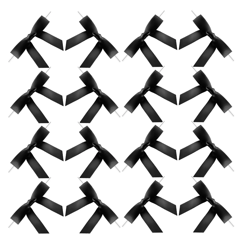 

30pcs Bow Glass Tags Black Drinking Glasses Party Wine Glass Marker For Family Gatherings Cocktail Accessories Decorative Wine