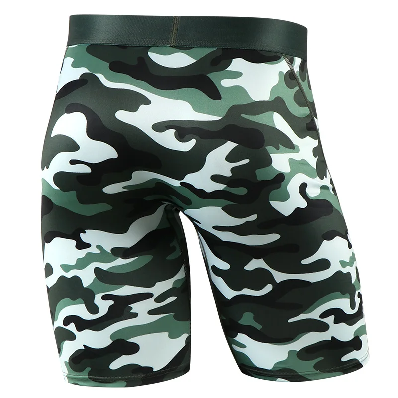 Cross-border European and American men's underwear sports men's boxers extended printed running shorts 1308