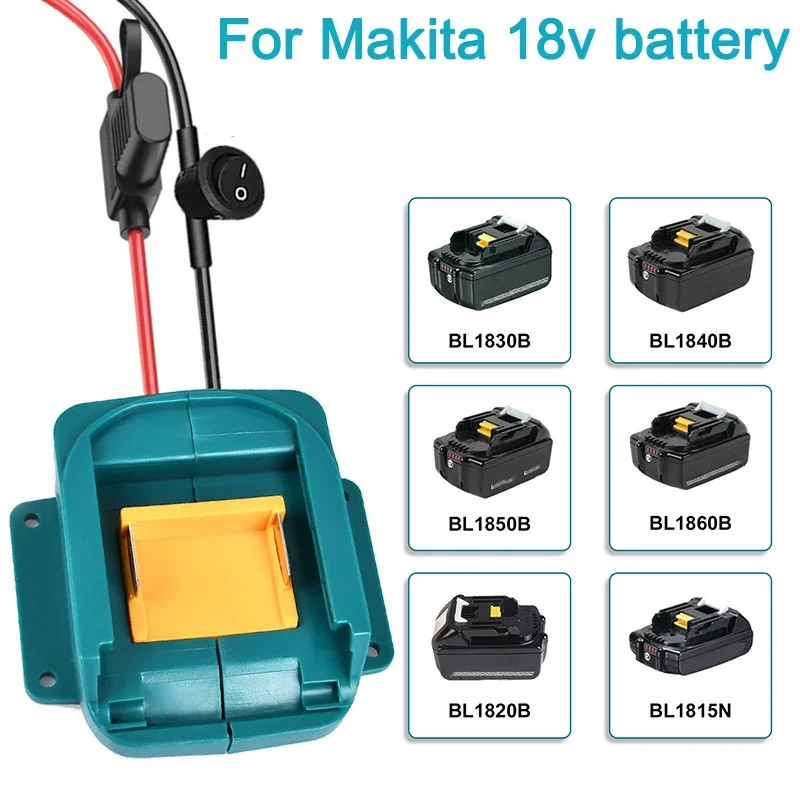 For Makita 18V Li-ion Battery BL1830 BL1840 BL1850 Jump Starter Automotive Booster Cable DIY Converter Jumper Cables Adapter