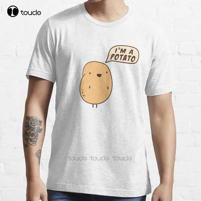 

New I'M A Potato Potato Meme Internet Funny Am Cute T-Shirt Cotton Men Tee Shirt Custom Gift Tee Shirt Streetwear All Seasons
