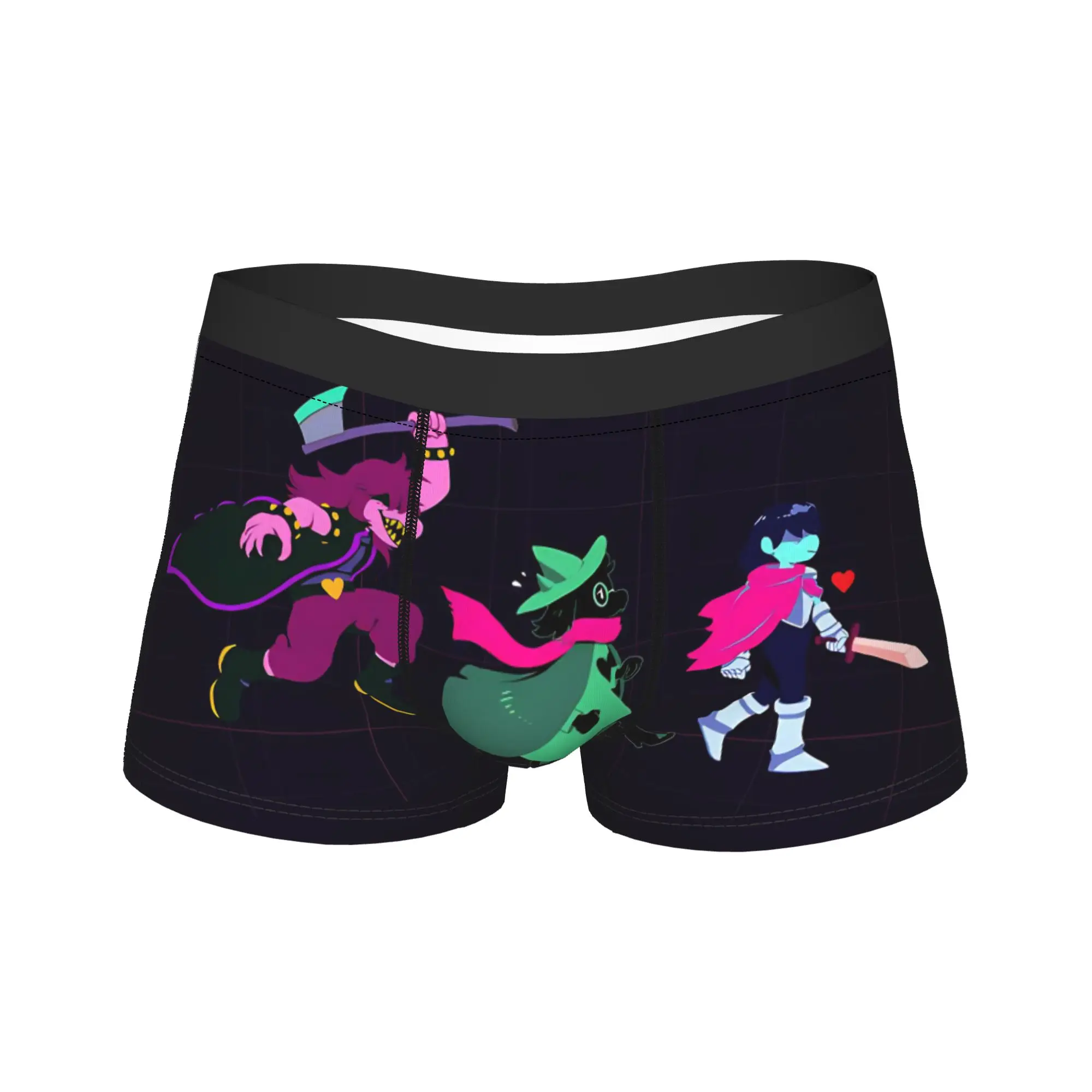 Man Deltarunes Susie Ralsei Kris Long Underwear  Sexy Boxer Briefs Shorts Panties Male Soft Underpants Plus Size