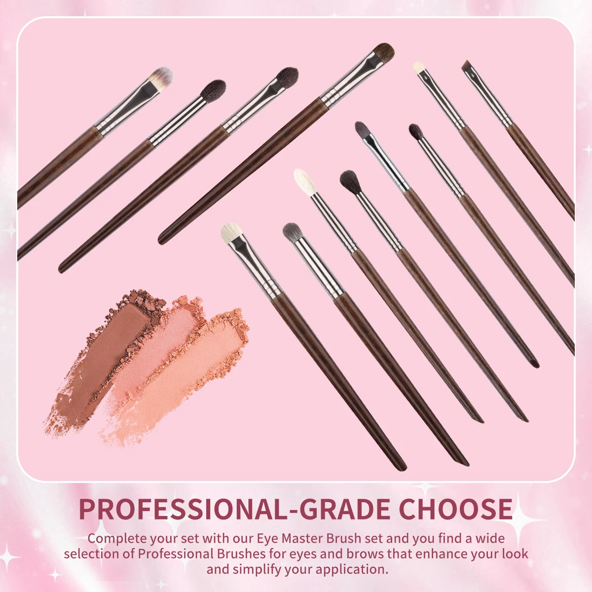 OVW 12pcs Eye Shadow Nature Hair Eyeliner Eyebrow Lip Cosmetic Beauty Makeup Brushes Tools