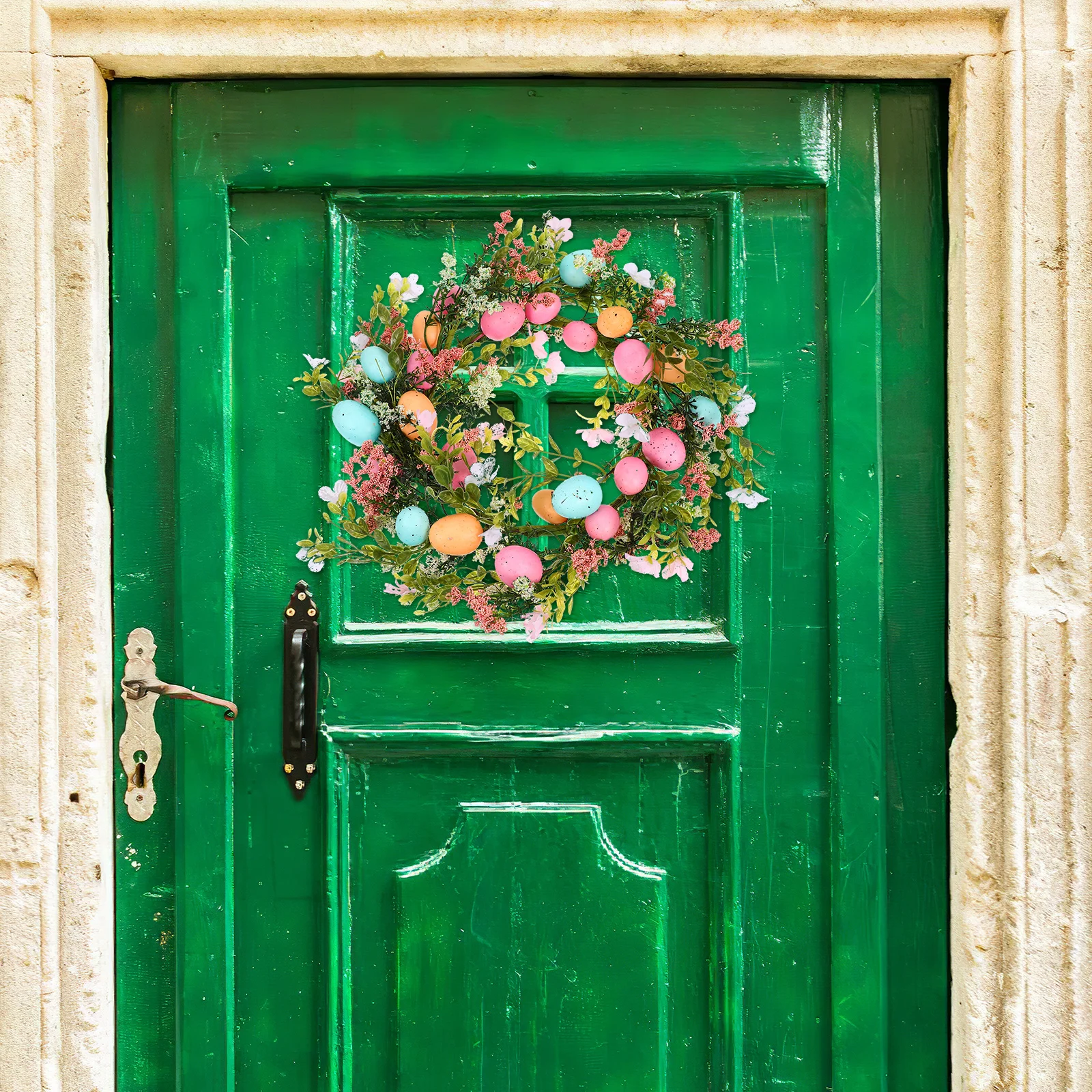 

Easter Bunny Wreath Artificial Greenery Door Decor Hanging Home Holiday Spring Easy Install Festive Season Indoor