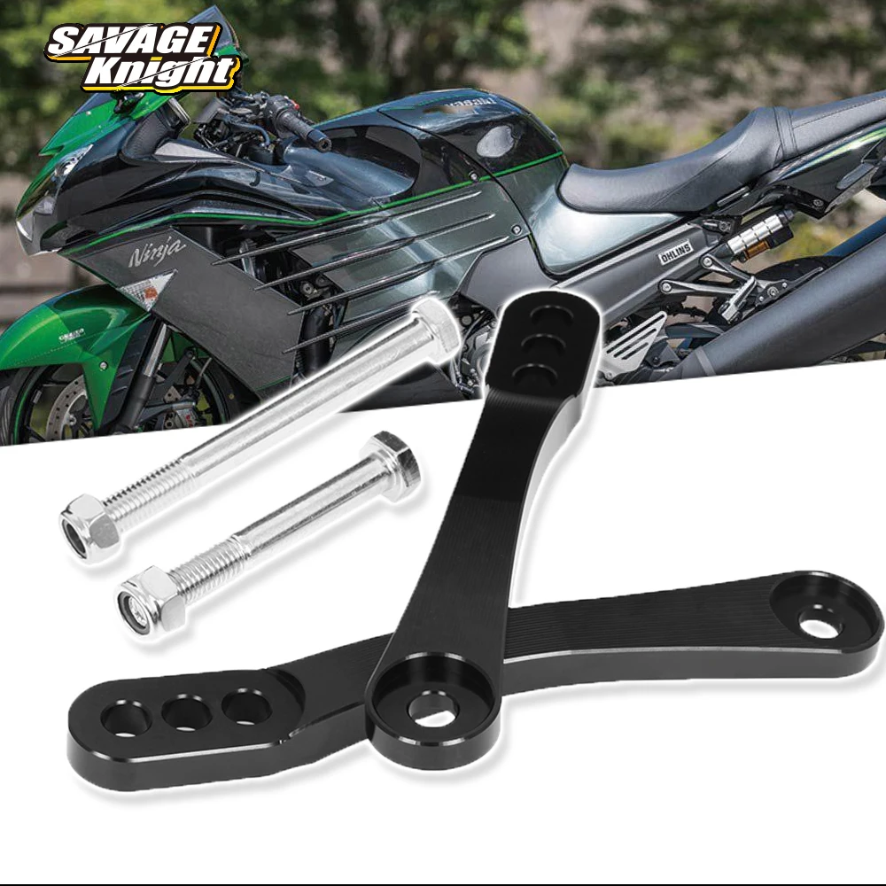 Traseiro baixando links moto amortecedor peças para kawasaki ZX-14 zx14r zzr1400 motocicleta inferior gota kit de suspensão acessórios