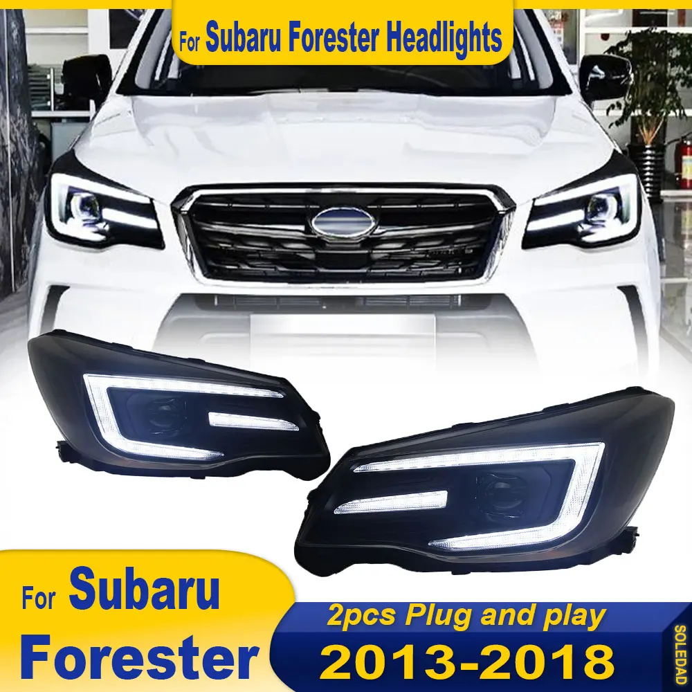 LED Head Lamp For Subaru Forester Headlights 2013 2014 2015 2016 2017 2018 New Headlight Angel Eye DRL Hid Bi Xenon Accessories