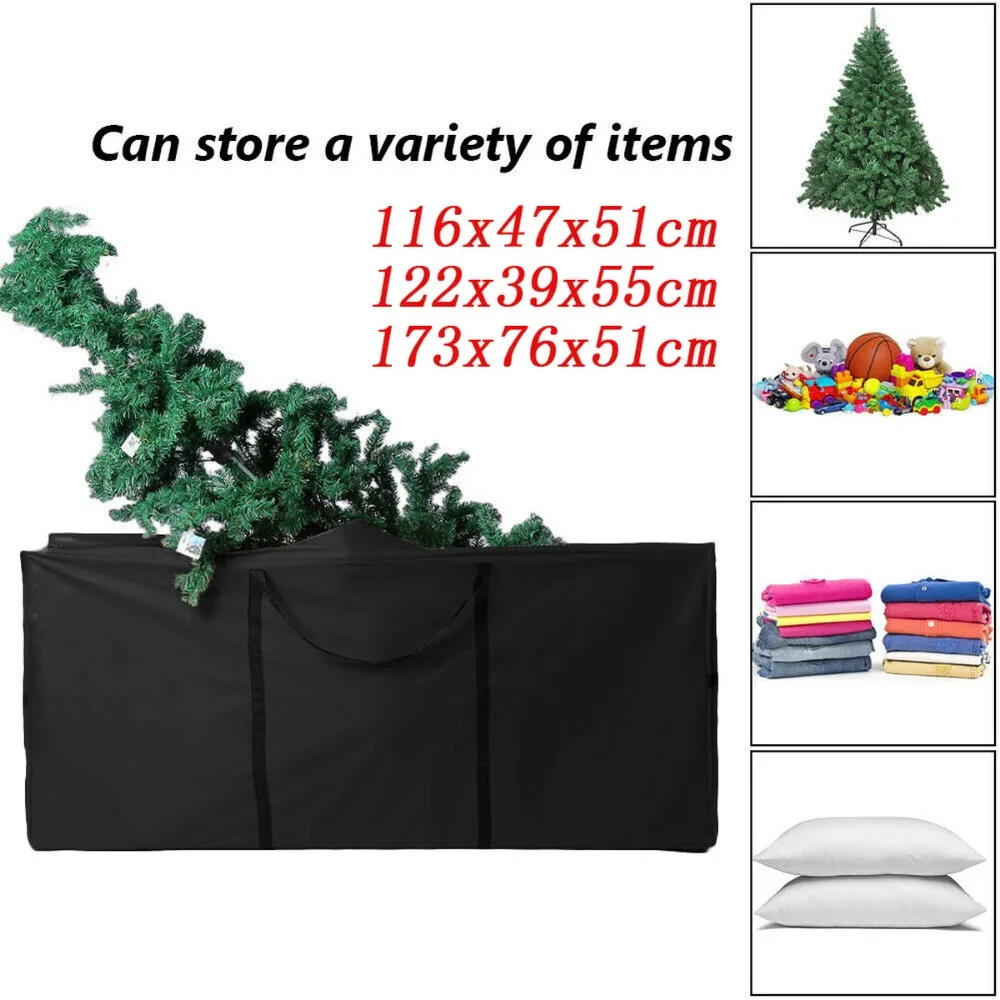 1PCS Outdoor Furniture Cushion Storage Bag Black Heavy-duty Waterproof Artificial Christmas Tree Home Zipper Sleeve