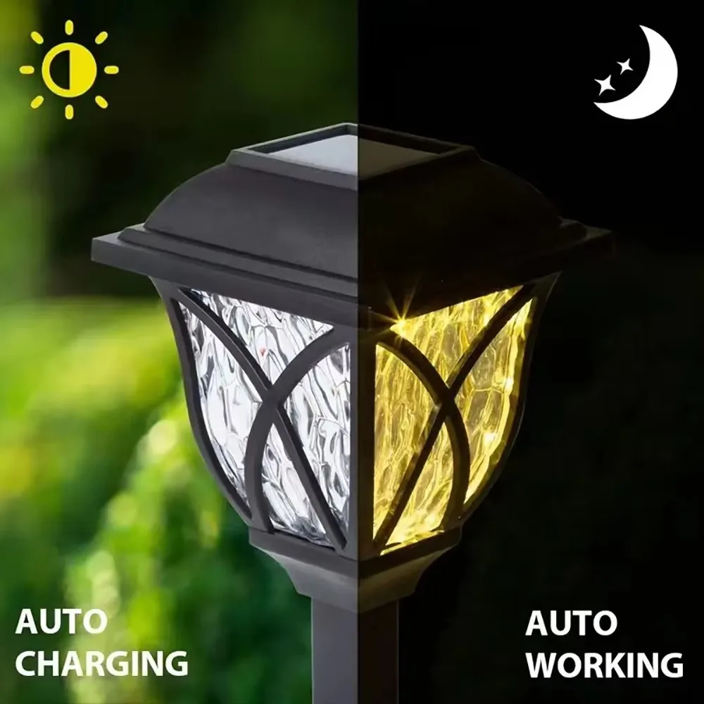 Led Solar Lawn Lights 2pcs/Lot Outdoor Lamp Waterproof Warm Light Garden Courtyard For Walkway Path Villa Landscape Projection