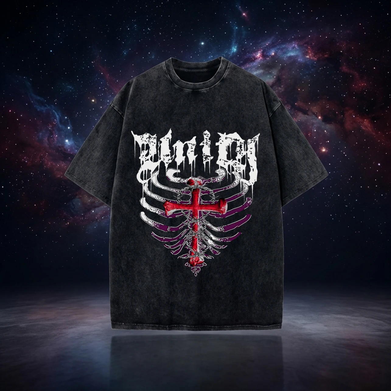 T-shirt noir délavé style rétr - Streetwear Brand Jersey avis et prix