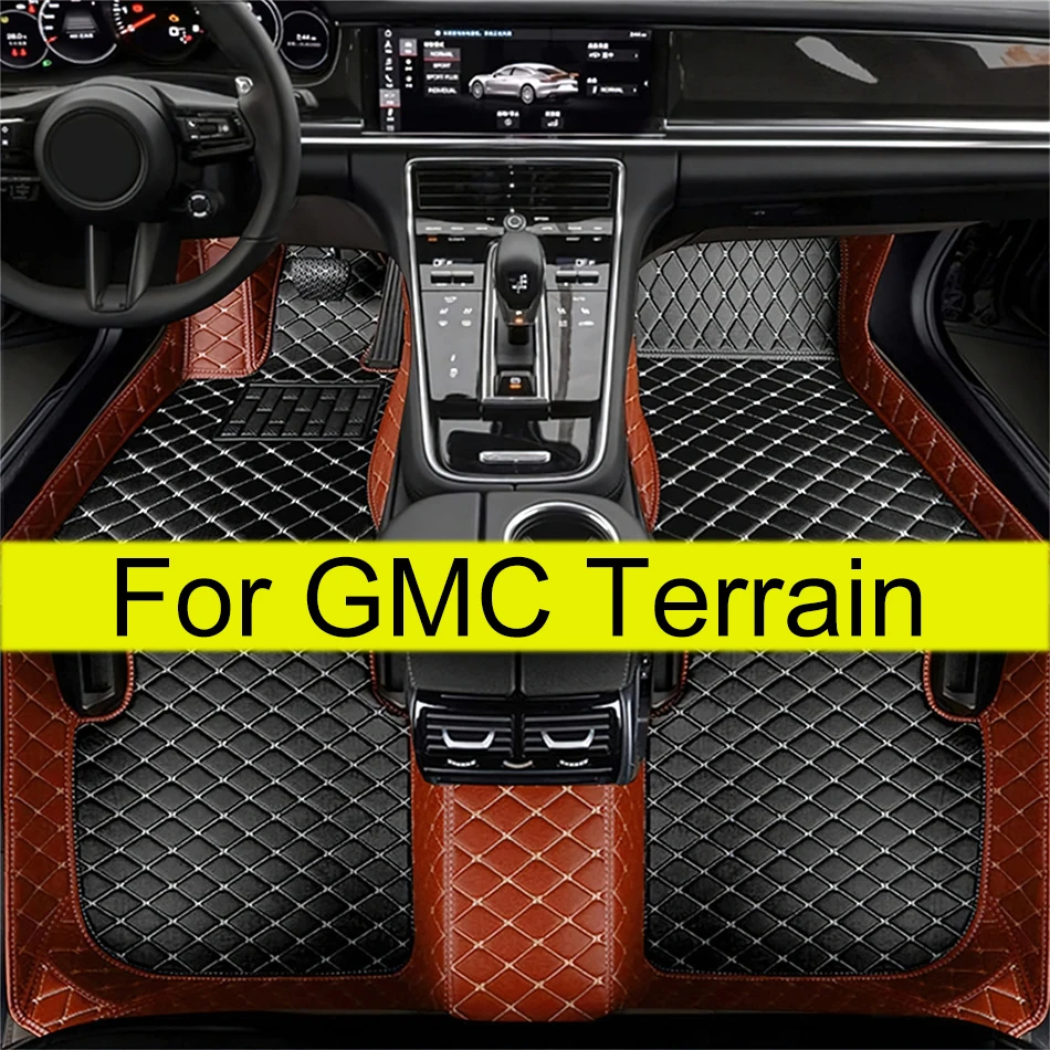 Custom Leather Car Floor Mats For GMC Terrain 2010-2017 Automobile Carpet Rugs Luxury Foot Pads 2011 2012 2013 2014 2015 2016