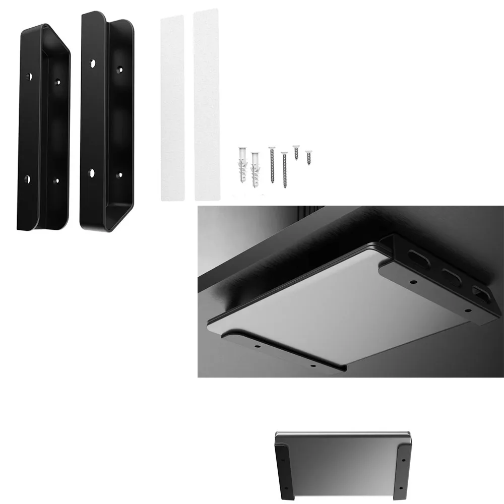 for Notebook Wall Mounted Laptop Holder Under Desk Computer Storage Bracket for MacBook/Air Space-Saving Shelf Plastic Mount
