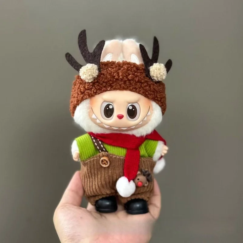 Tylko ubrania dla Labubu, zestawy świąteczne i halloweenowe dla pluszaków 17 cm, przebrania i zmiany ubrań.