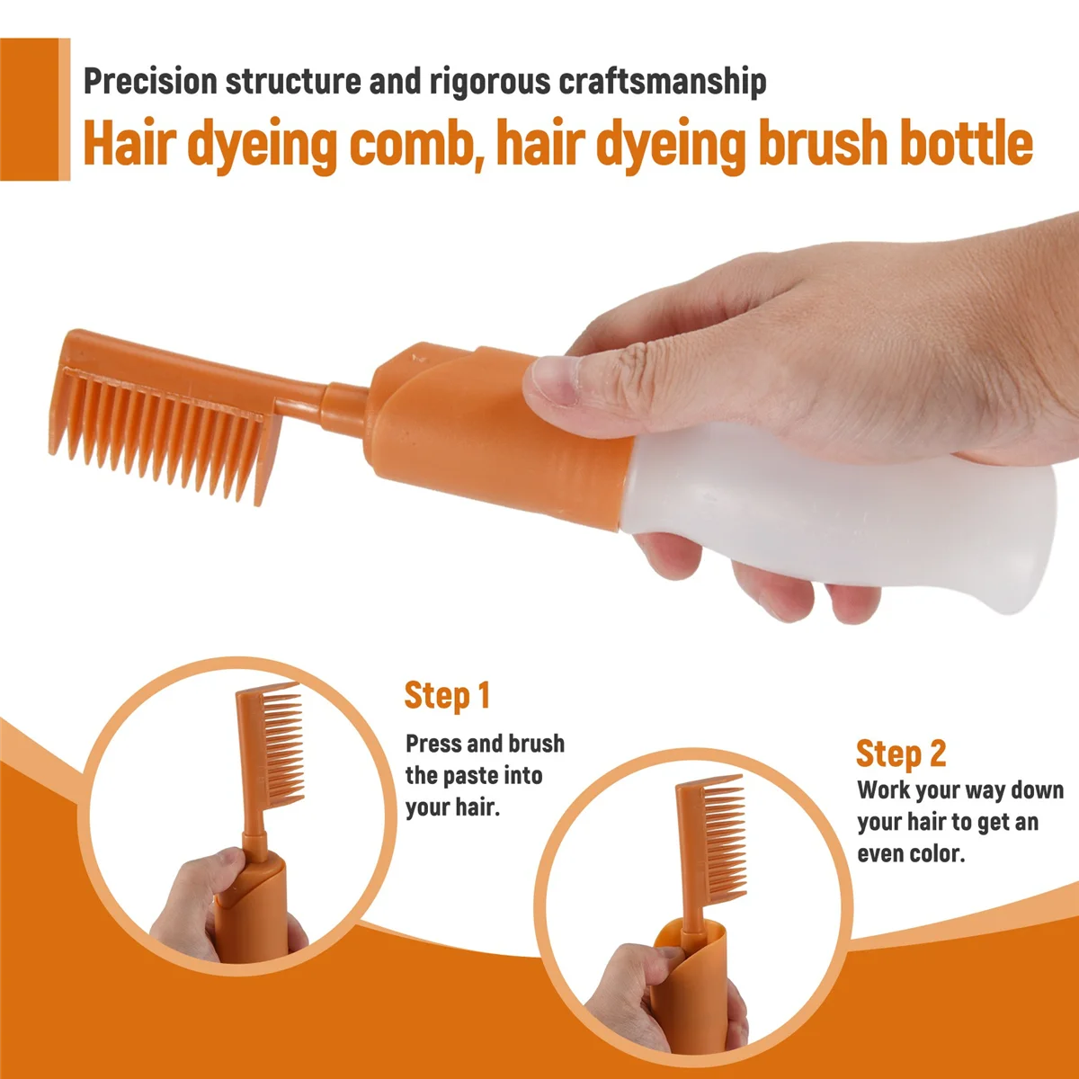 Hair Dyeing Comb Hair Dyeing Brush with Bottle DIY Combing Salon Dyeing Baking Oil Brush Hair Dye Tool