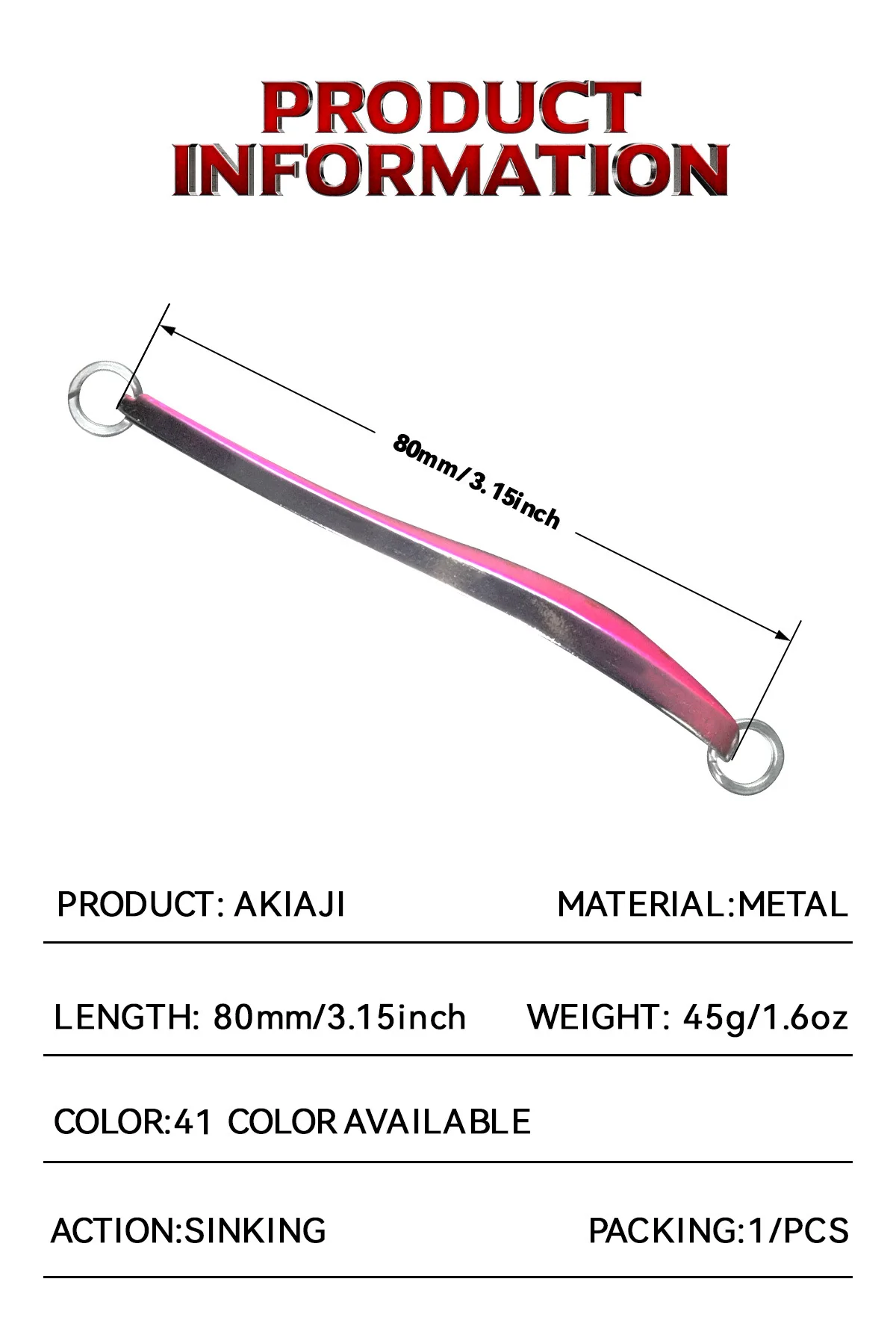 WATERBOY 1 Stück 8 cm 45 g Zinklegierung Löffel Angelköder Neues Design Großer Metallköder für Lachs Spezialfischen – Detail 2