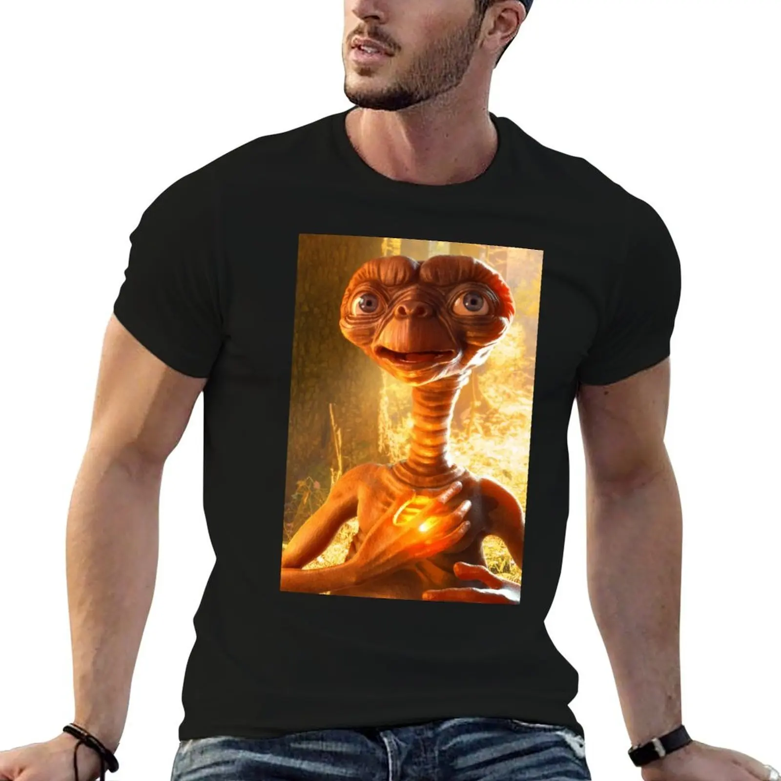 Футболка ET the Extra Terrestrial, повседневная футболка с защитой от скатывания ворса