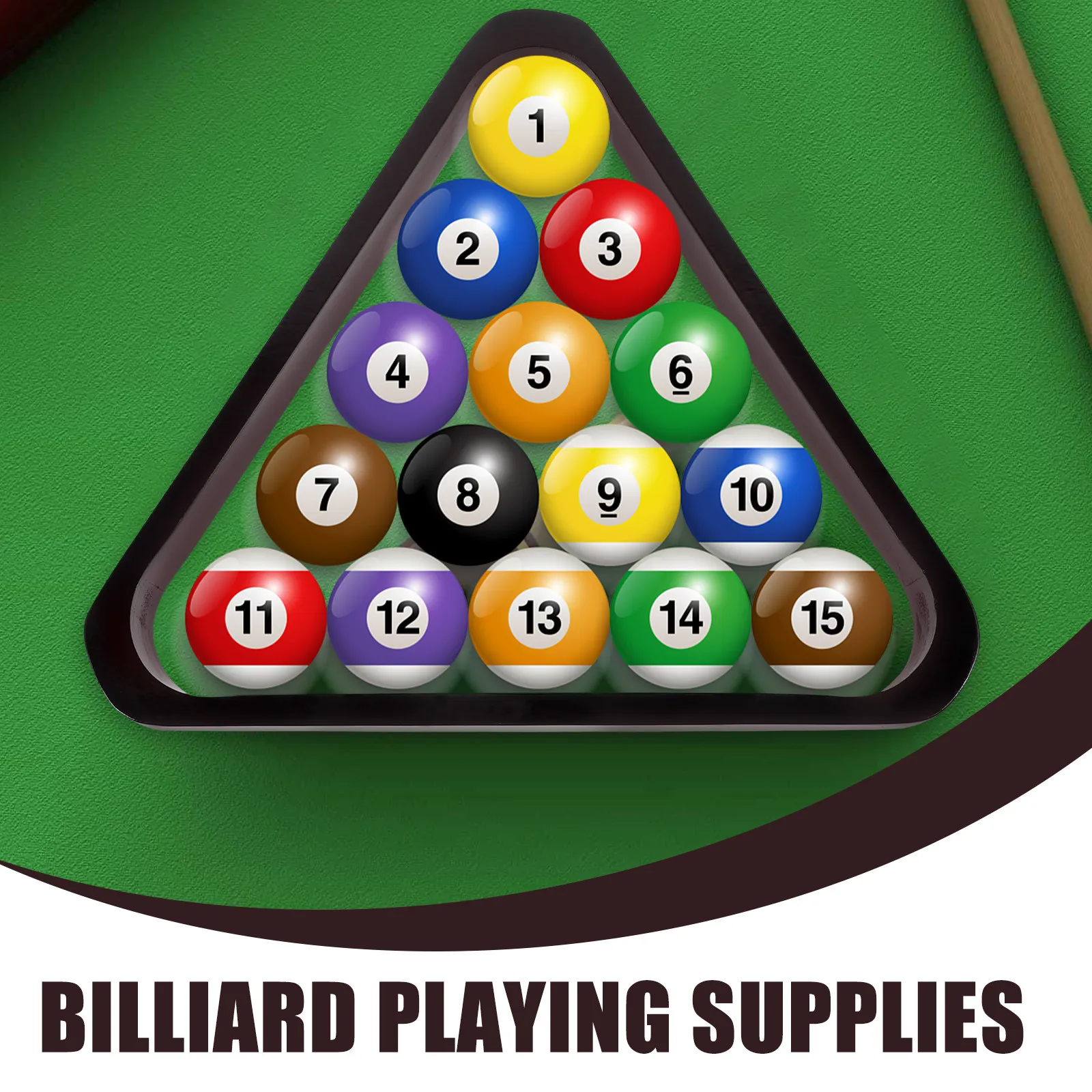 

Wood Billiard Triangle Frame Premium Pool Rack for Billiard Balls Organizer Stable Design Smooth Finish Ideal for Home Party