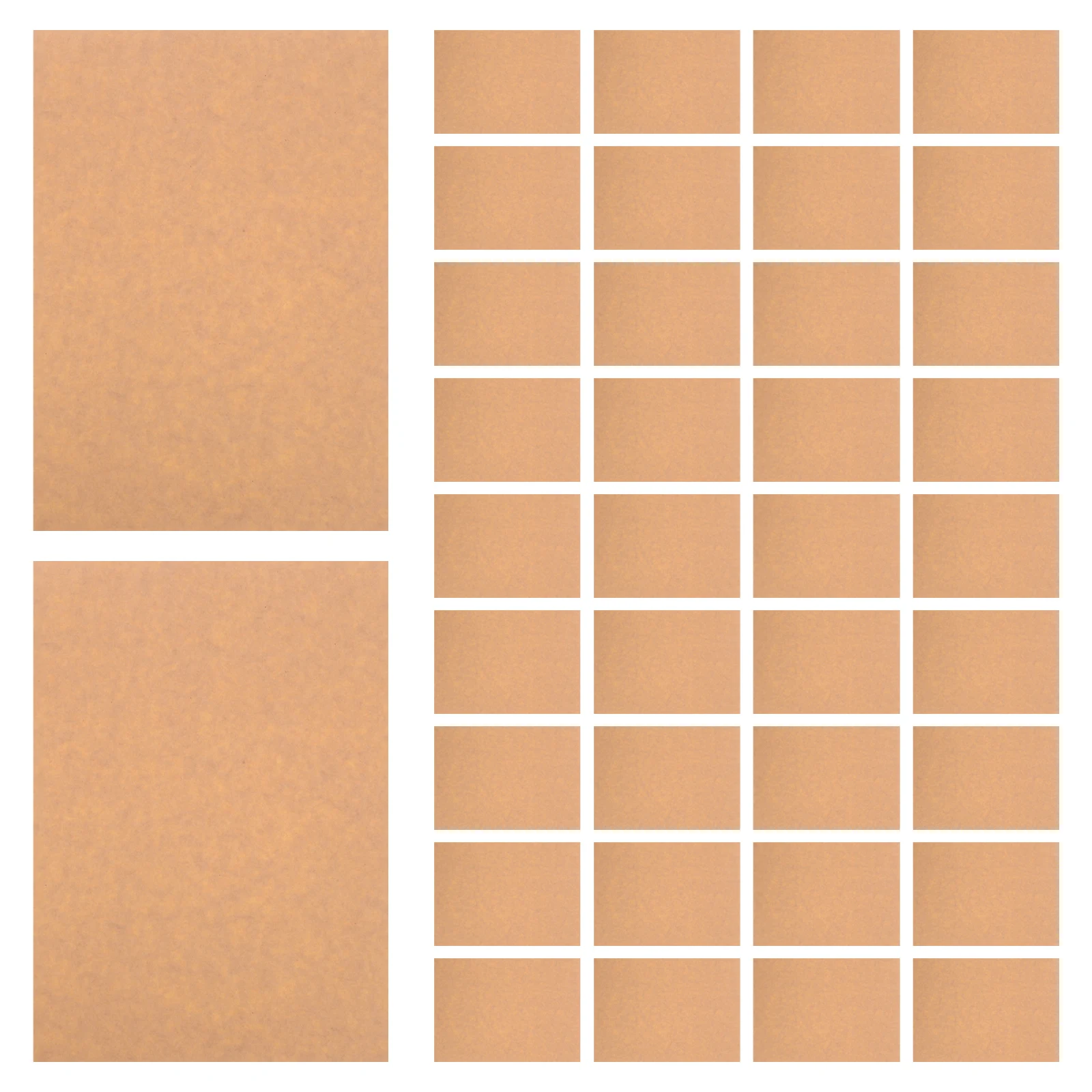 50 hojas de etiquetas adhesivas de papel Kraft marrón, papel adhesivo imprimible autoadhesivo para organizar archivos, tarros, cajas