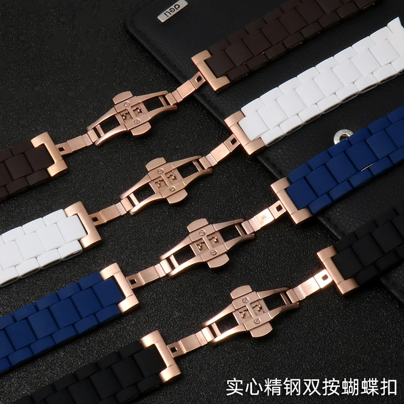 Rubber clad steel Watchband Fo - Men'S Accessories Armani recension och pris
