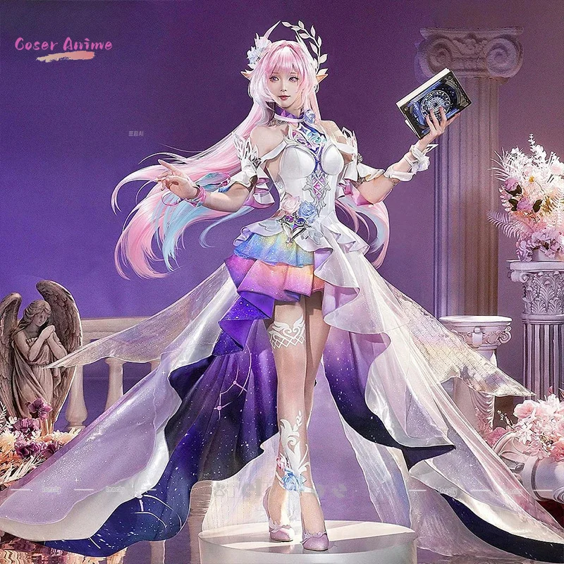 أزياء سيرين التأثيرية لعبة هونكاي: ستار ريل [S-2XL] فستان سيرين للنساء حجاب إصدار SP كوسبلاي مقاس كبير