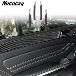 For Mercedes-Benz M Class W164 2005-2011 Carbon Fiber door handle Panel Trim strip Car Interior Accessories Decorative Stickers