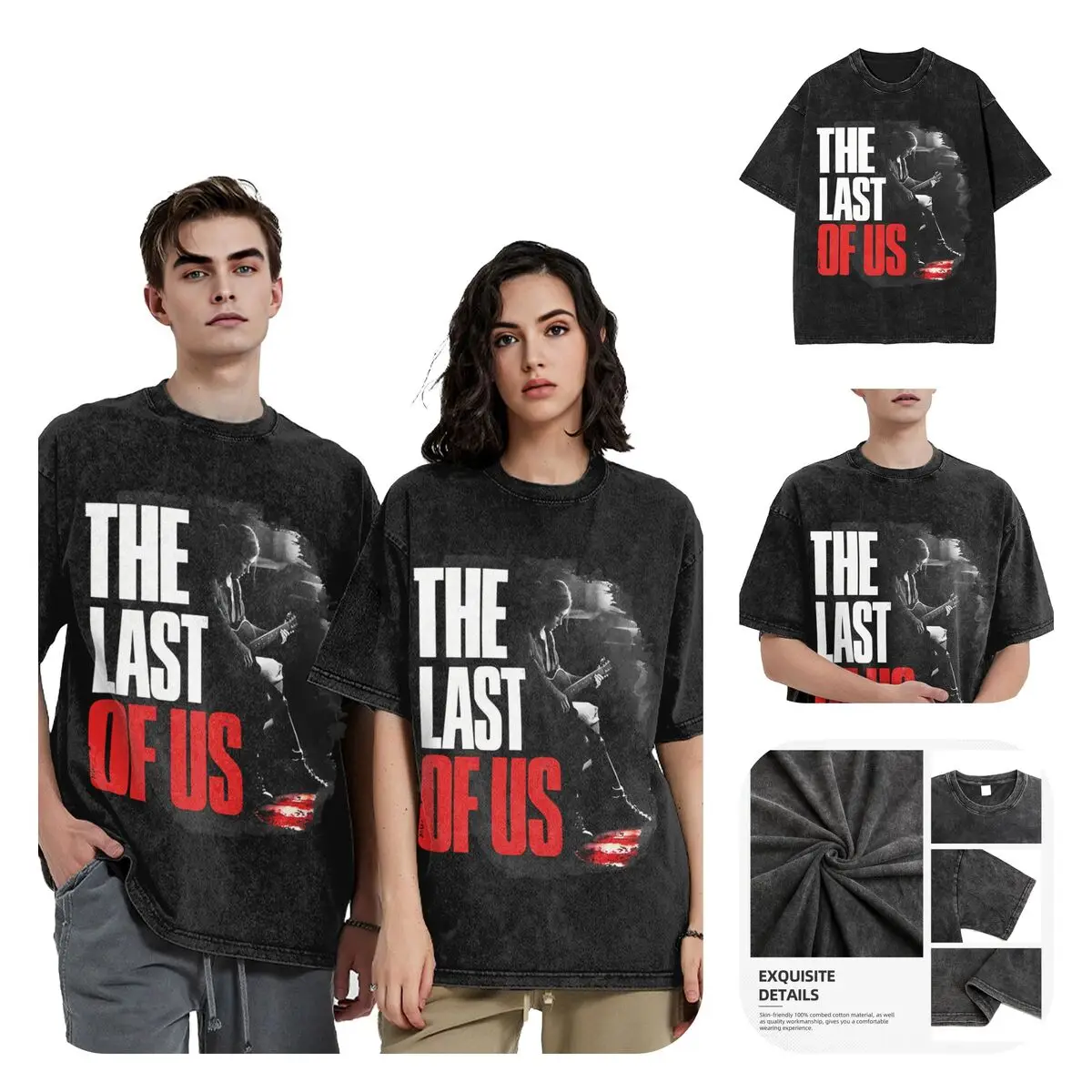 Terrific Men T Shirt The Last Of Us Funny Tees Short Sleeve Round Collar T-Shirts Pure Cotton Gift Idea Tops