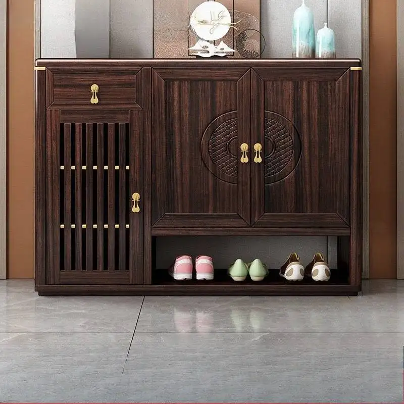 

Asian Style Shoe Cabinet Wood Large Household Space Saving Shoe Cabinet Drawers Corridor Unit Schuhschrank Furniture For Home