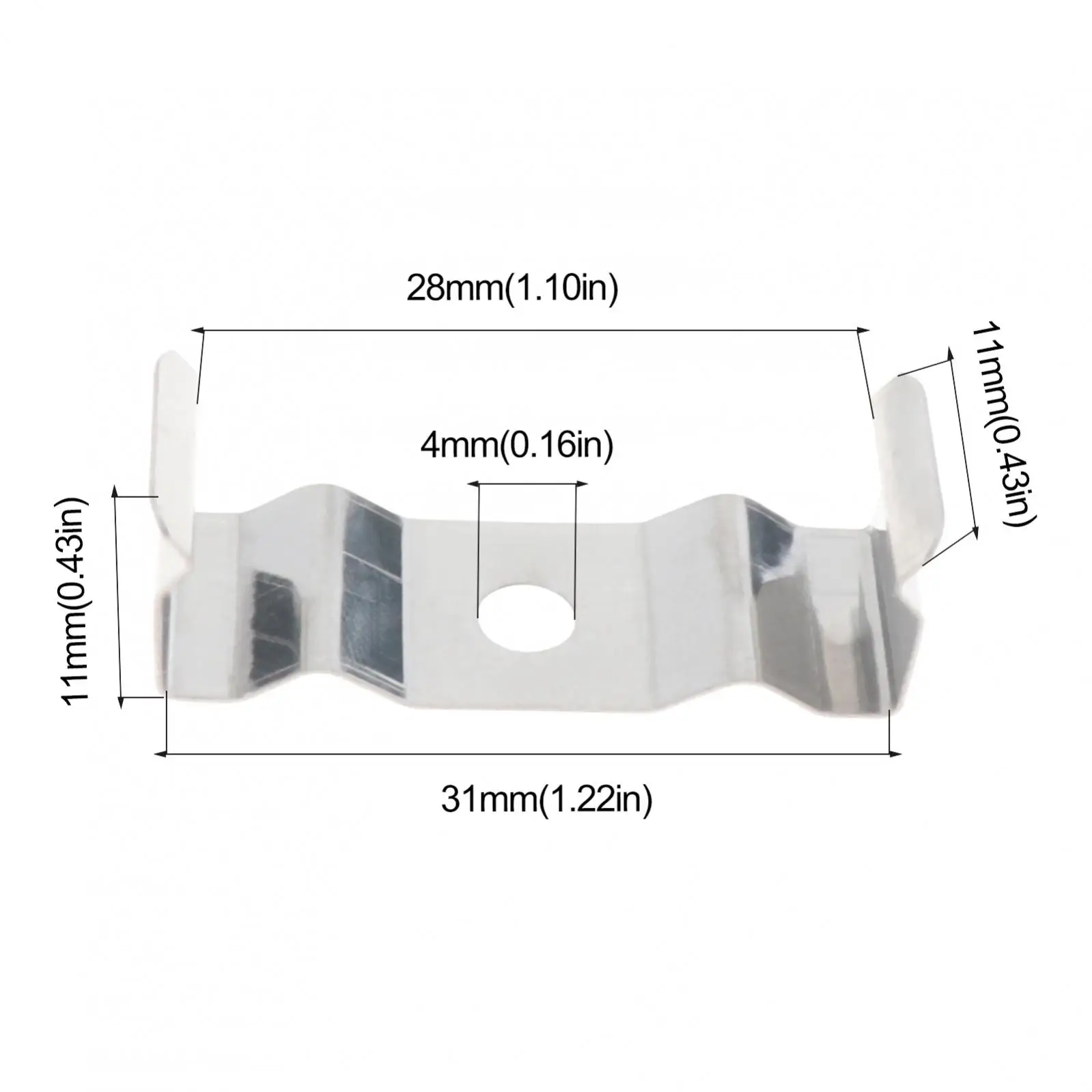 50pcs T8 Clips Holder Bracket Lighting Accessories Light Fixture Mounting Bracket for Lamp Socket/ Ceiling Lamp / Light Fixture