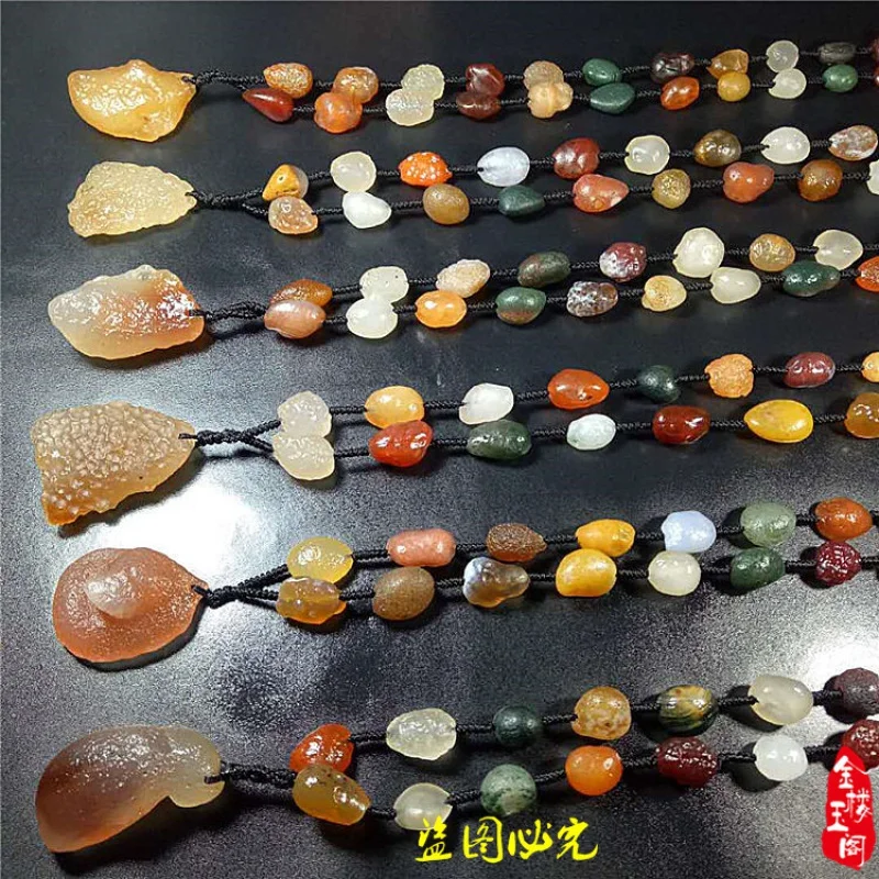

Крупные частицы Alashan Gobi изюм сахар Сердце Агат сухожилия камень ожерелье браслет ручной работы