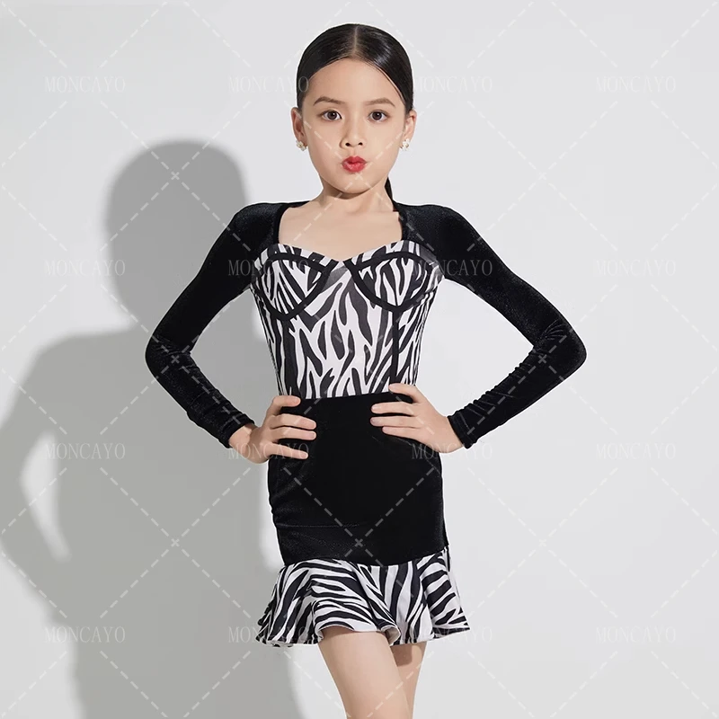 

Саша Самба Ча Ча Танго Румба Платье для латинских танцев Девушки Детская одежда для латинских танцев Юбка Соревнования Бальные танцы Платья Дети