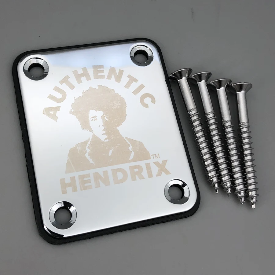 Original Jimi Hendrix Guitar Neck Plate Chrome