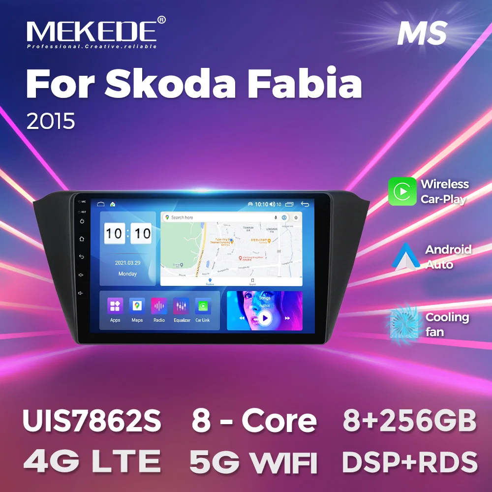 

MEKEDE 9inch Intelligent DSP Car Radio 8Core For Skoda Fabia 2015 Multimedia Player Wirelessly CarPlay Auto WIFI GPS Navigator