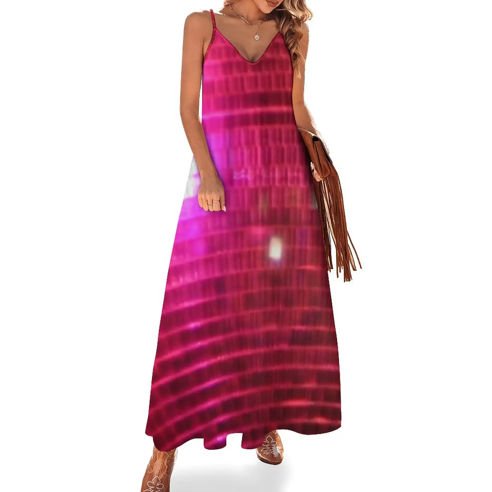 

Red and Pink Disco Ball Sleeveless Dress fairy dress Female clothing dress dresses