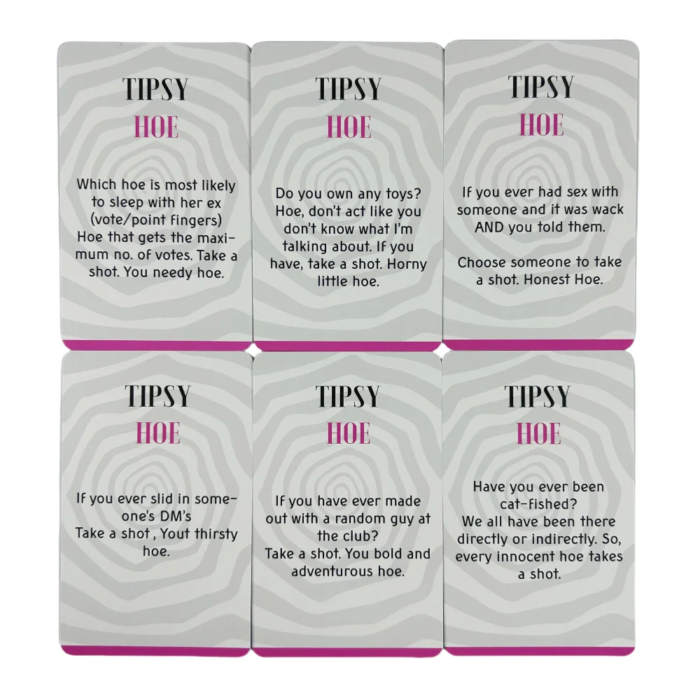 Tipsy Hoe Card Game Girl Squad Gra dla par imprezowych Pijanie Gra planszowa Edycja talii