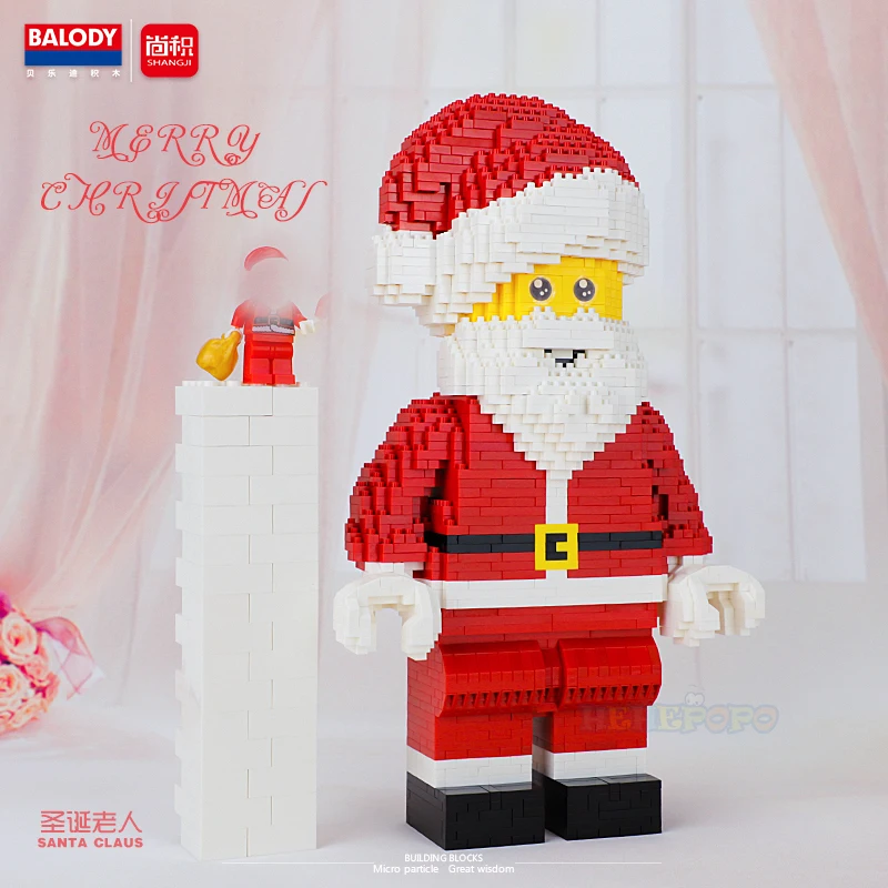 Snowman Block Diamond Building Blocks 1910pcs Santa Claus Action Figures Building Bricks DIY Assembly Christmas Gift Kid Toy