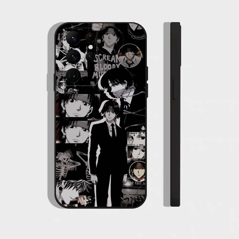 Funda de teléfono de dibujos animados K-Kuroro L-Lucilfer para Samsung S25, S24, S23, S22, S21, S20, Ultra, Plus, FE, funda suave negra