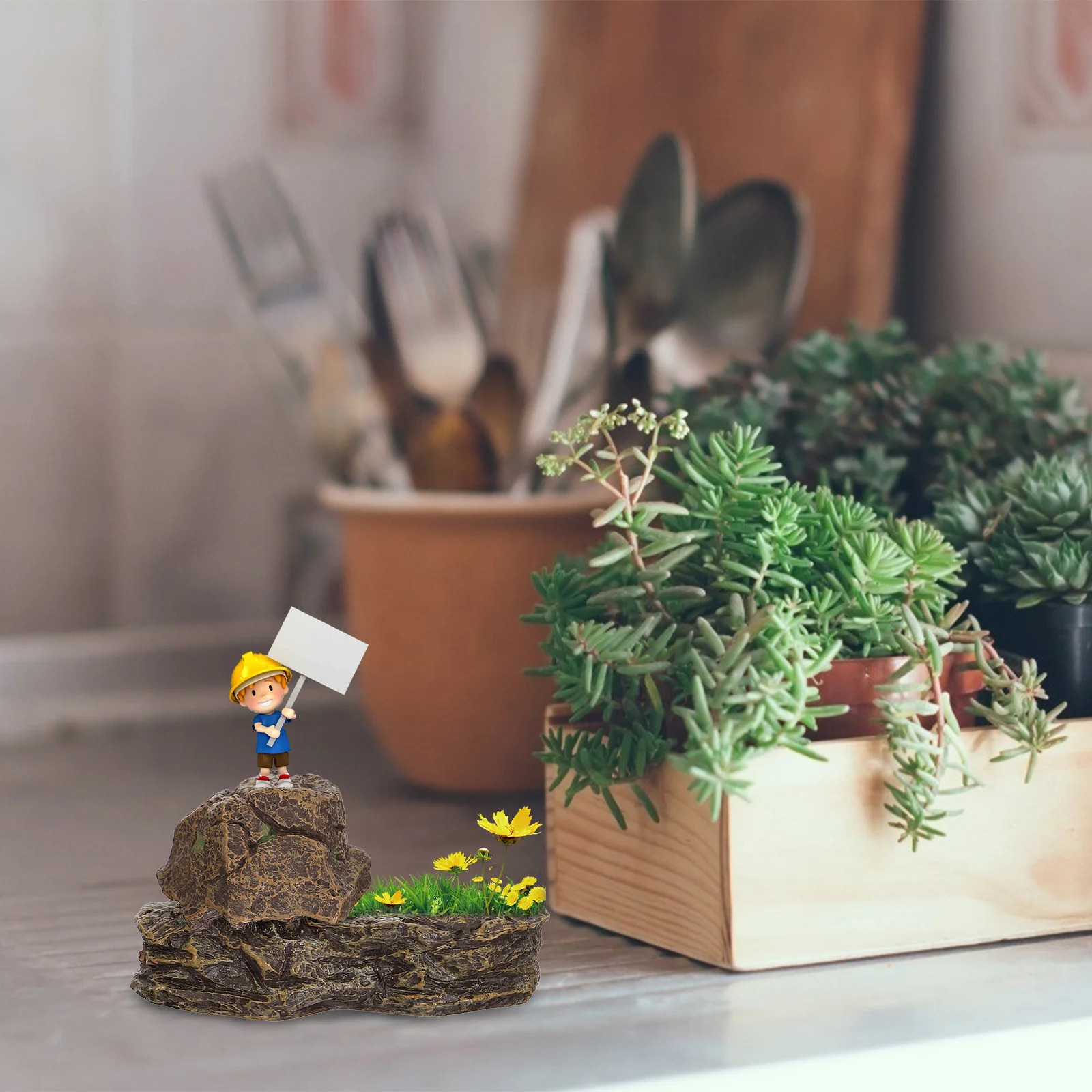 

Milisten Simulation Stones 4 Pack for Terrarium Landscape PVC Garden Decor Accessories